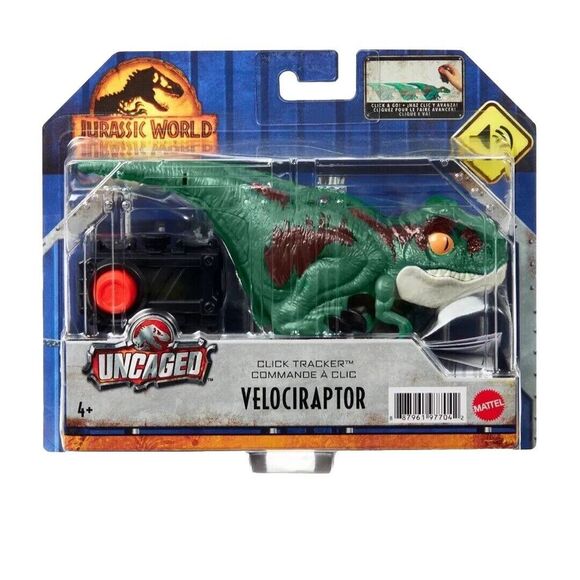 Jurassic World‎ Dominion Uncaged Click Tracker Velociraptor Dinosaur Mattel NIB - Picture 1 of 3